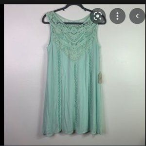 Altar'd state crochet top dress, mint green, M